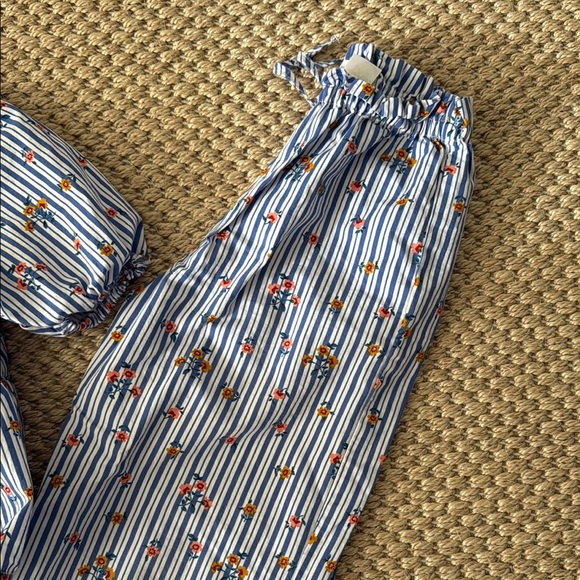 Zara Girls Blue and White Flower Matching Set 4-5 years - Picture 3 of 10